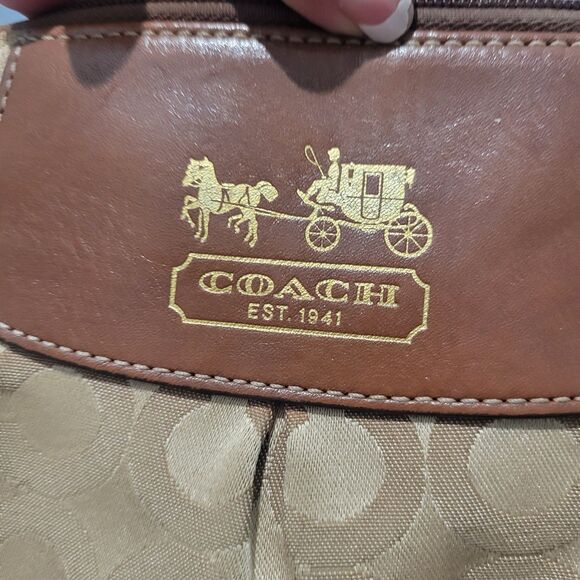 Coach Khaki Op Art Madison Crossbody Bag in KHAKI Swingpack # 41992 - Picture 13 of 16